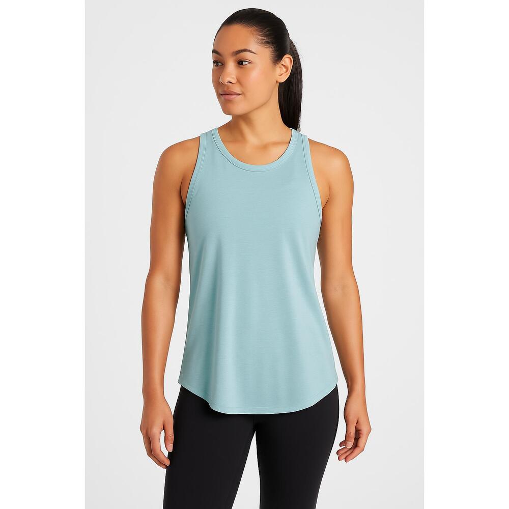 Athleta Light Blue Sleeveless Round Neck Casual Basic Tank Top Womens‎ Type